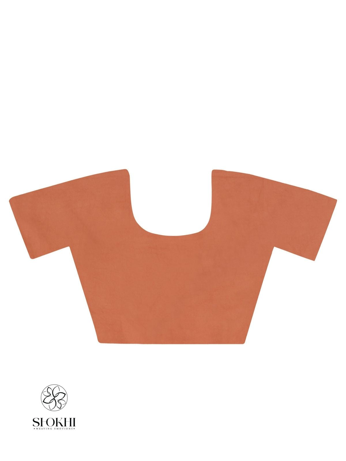 Vaya - Kota Check Embroidered Saree - Rust Orange - SO-EM-002 - Shokhi