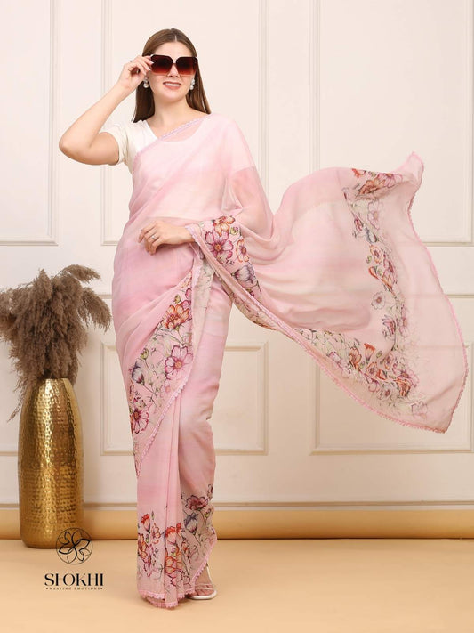 Georgette Printed Saree