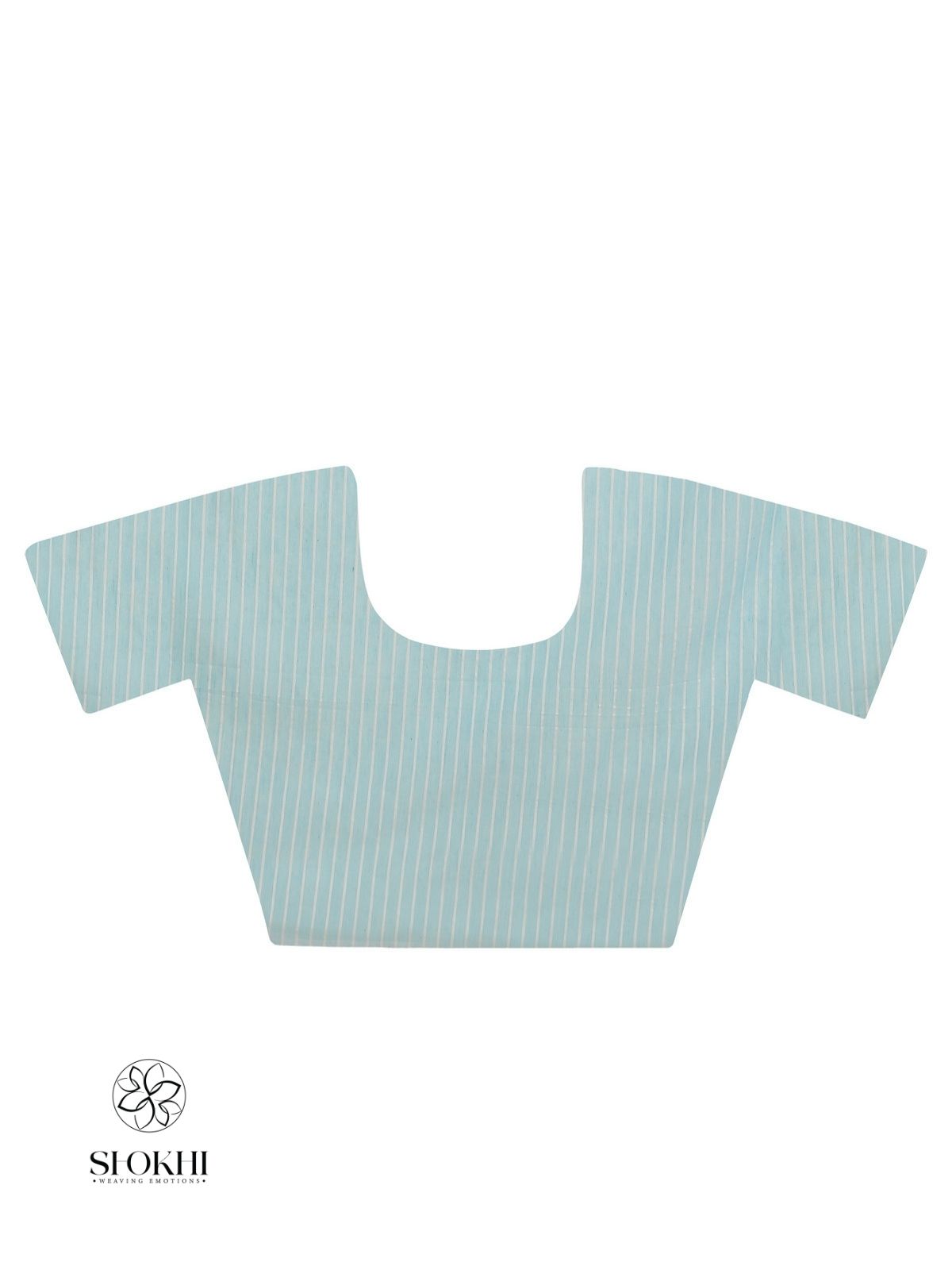 Komal - Soft Cotton Saree - Pastel Blue - SO-CC-001 - Shokhi